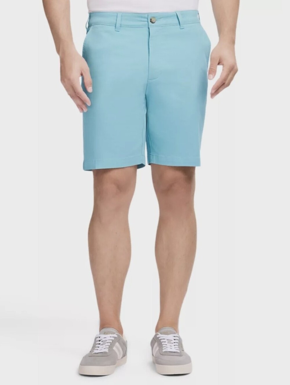Izod saltwater men's robin egg blue teal aqua chino flat front shorts size 36
